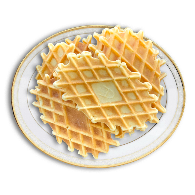 Ferratelle friabili aquilane su piatto — Dolci Aveja