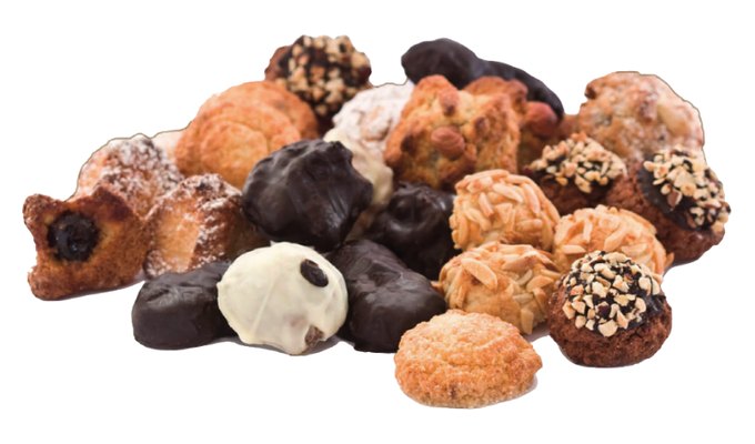 Amaretti, bruttibuoni e dolci alle mandorle ricoperti di cioccolato
